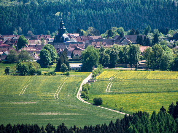 Blick auf Schwenda vom Josephskreuz