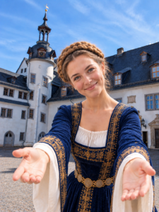 Juliana im Schlosshof