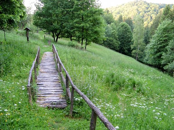 romatnische Wege mit vielen Inforamtionen führen durch den Harzgarten